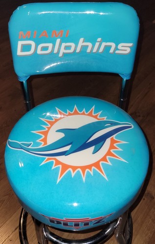 Miami Dolphins NFL Blitz High Back Adjustable Swivel Stool, Arcade1Up - Picture 3 of 5