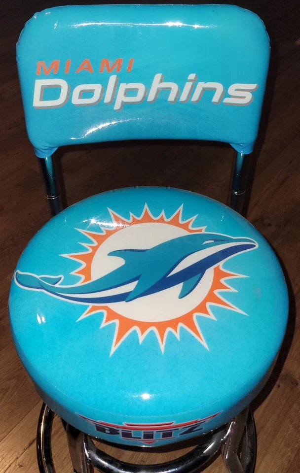 Miami Dolphins NFL Blitz High Back Adjustable Swivel Stool, Arcade1Up - Image 3 of 4