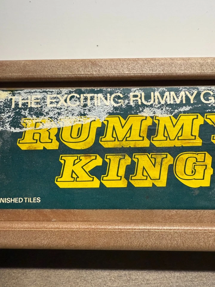 Vintage 1977 Rummy King Game Hand Finished Tiles 4 Racks -Fast Ship - Image 3 of 4