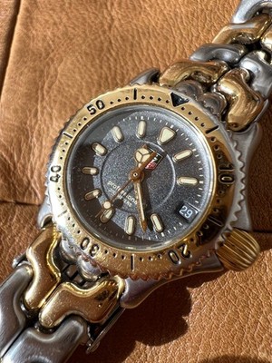 TAG Heuer WG1420-0 Ladies Diver Quartz Watch 25mm Silver Bracelet Excellent