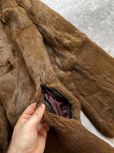 Rare vintage women's fox fur coat, brown, size 8 - Picture 10 of 24