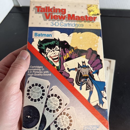 1983 Vintage Talking View Master BATMAN Box Set 3D Cartridges W/Sound DC Comics - Picture 4 of 4