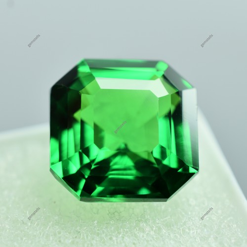 Natural Flawless tsavorite Garnet 10 Ct Loose Square Excellent Cut Gemstones - Picture 5 of 6