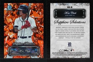 2024 Bowman Sapphire Edition Selections Orange Refractor /25 Max Clark #BSS-10
