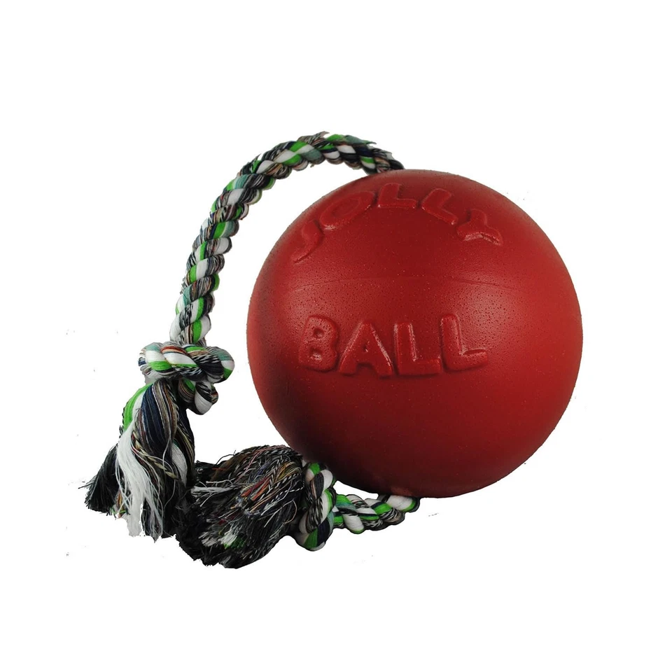 Romp n Roll Juguete Mediano para Perros Azul 6 Pulgadas Bola con Fácil Agarre Cuerda para Jugar Foto 2 de 4