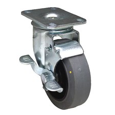 Plate Caster, 200 Lb. Load Rating,  P12s-Prp030b-12-Wb-El