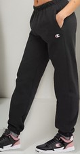 Sz 8-Medium-Champion-Youth Boy  s-Logo-Fleece-Jogger-Black-Pockets-NWT