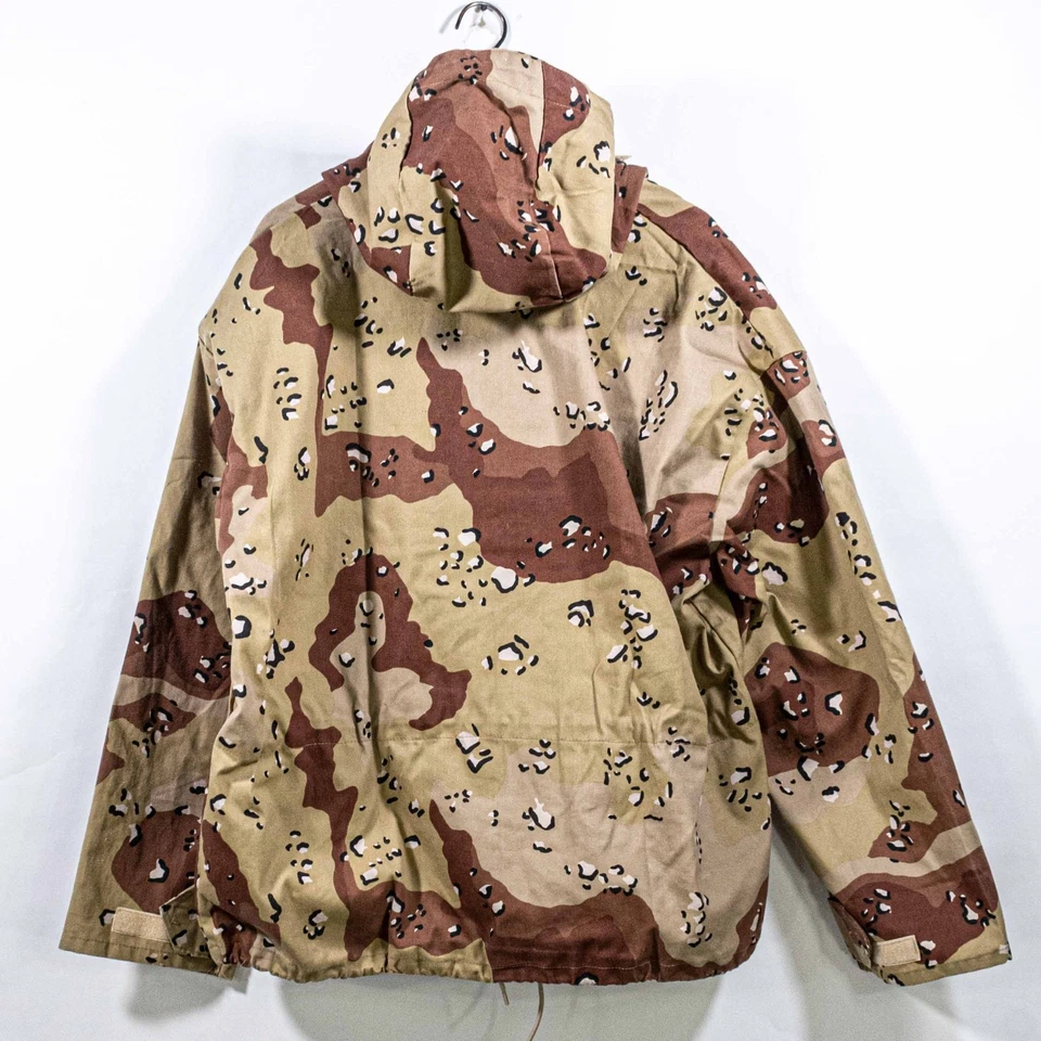 Military Anorak Hooded Pullover XL Made in USA Ripstop Chocolate Chip Camo - Image 2 of 4