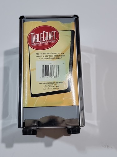 Dispensador de servilletas TableCraft de acero inoxidable de doble cara para servilletas de ajuste alto - Imagen 7 de 13