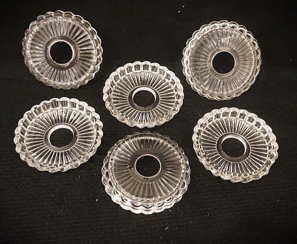 Juego de 5 candelabros candelabros antiguos de cristal de baccarat de repuesto Foto 2 de 4