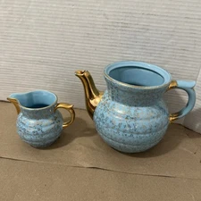 Enterprise Aluminum Co 22K Gold Coffee Pot Drip O Lator Set of 2 Collectible VTG