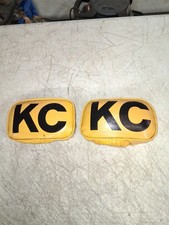 Vintage KC Rectangle Fog Light Vinyl Cover Pair Yellow 4x6