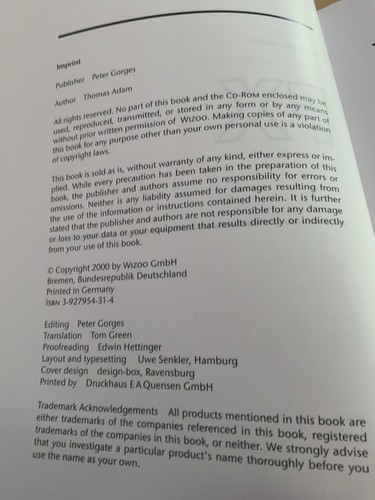 Wizoo Guide FX By Thomas Adam Softcover Book & CD-ROM Sound Design & Mixing *NEW - Imagen 10 de 21