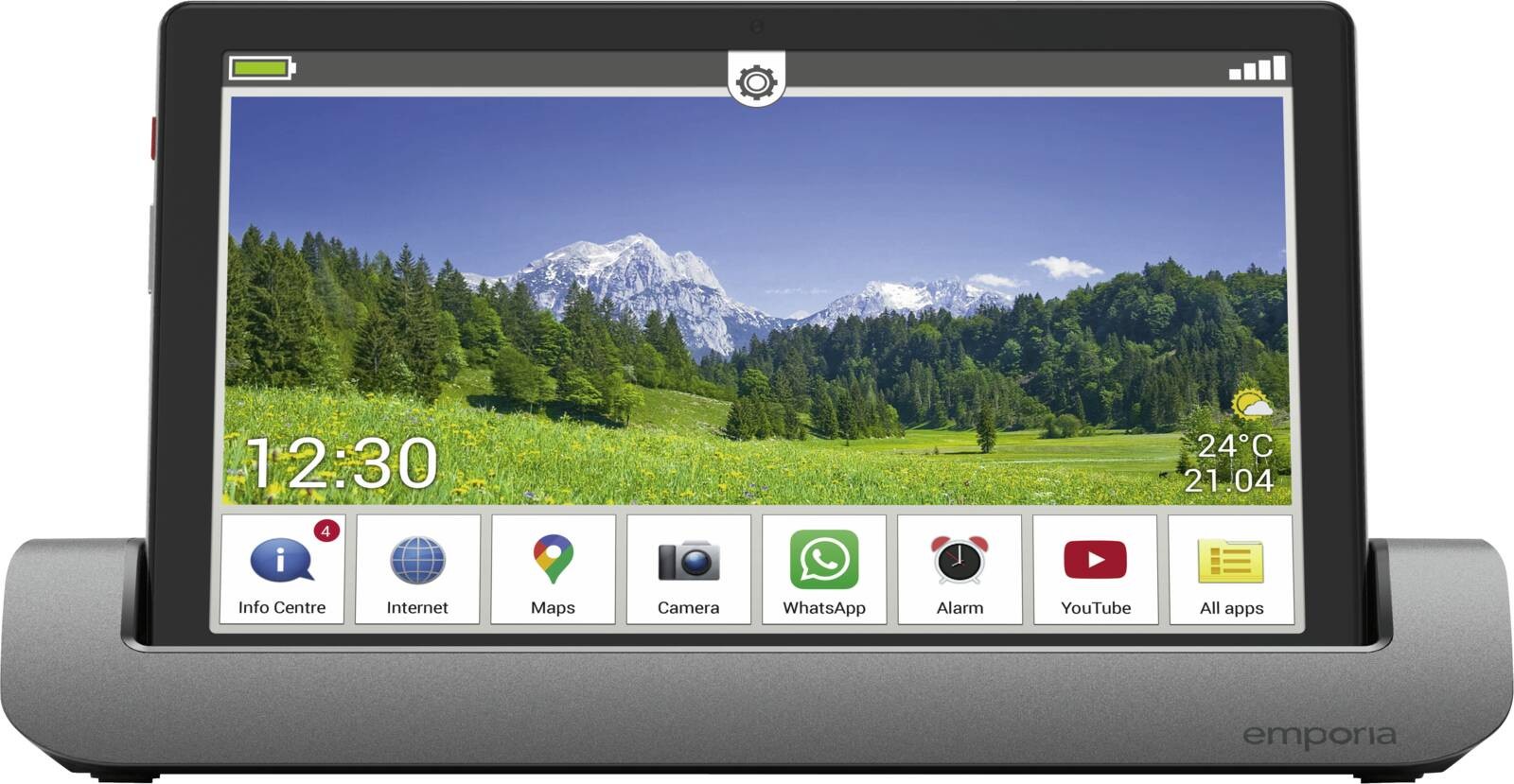 Emporia Tablet PC 32GB 10,1 Zoll Ladeschale und Wandhalterung Android 11