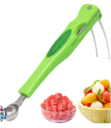 JAYVAR Watermelon Cutter Slicer with Melon Baller Scoop - Picture 2 of 2