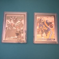 Score Junior Seau Chargers Marcus Dupree Rams NFL 1990 2 Trading Card Lot