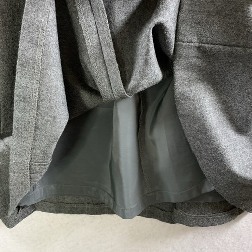 Womens Wool Midi Skirt Sz 10 Petite Gray Dark Academia Countryside Preppy Office - Afbeelding 3 van 9