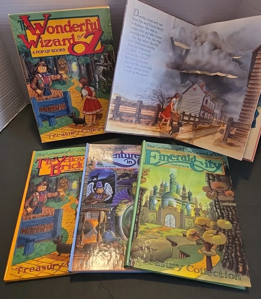 The Wonderful Wizard Of Oz Set 4 Pop Up Books Treasury Collection 1991 Box Set  - Image 3 of 4