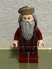 Harry Potter Lego Minifigure Albus Dumbledore Red Robe Tan Hat