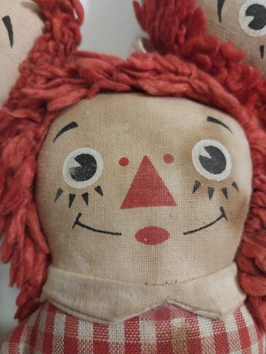 Knickerbocker Vintage Raggedy Ann & Andy Dolls Lot Of 3 TLC Small 7" - Picture 12 of 13