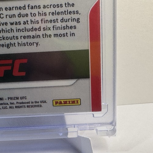 PANINI PRIZM UFC 2021 #67 MARRONE OPACO - ARGENTO PRIZM - Foto 8 di 8