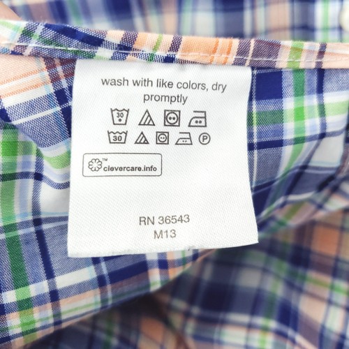 Lauren Ralph Lauren Shirt Mens Large 16.5 32/33 Blue Plaid Stretch Regular Fit - Picture 10 of 13