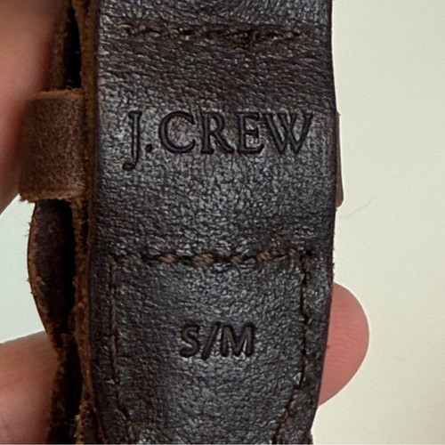 J. Crew braun geflochten Leder Messing Nieten Gürtel S/M - Bild 4 von 7
