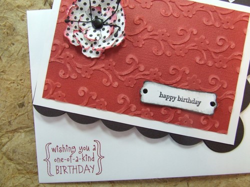 Handmade LG SCALLOPED BIRTHDAY Card EMBOSSED  Using Stampin Up - Picture 4 of 4