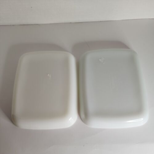 Vtg United Airlines 7.25" White Glass Dish/ Plate by Corning Ware PL010 Set Of 2 - Picture 20 of 20