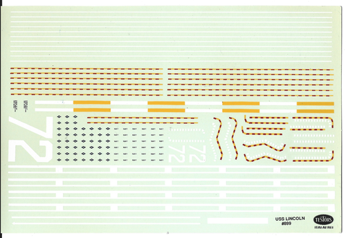 lose, Testors CVN-72 USS Abraham Lincoln Decals 1/720 #899 ohne Anleitung