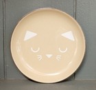 Ceramic Kitty Cat Trinket Dish Decorative Jewelry Rings Small Plate Beige White