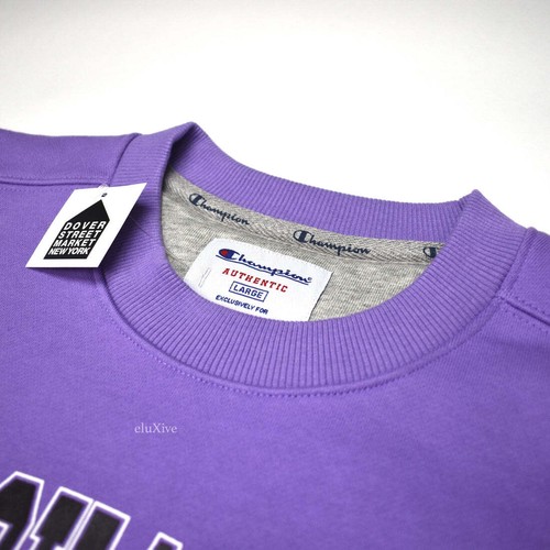 NWT Supreme Be a Champion Stay in School Logo Sweatshirt Purple L SS18 AUTHENTIC - Picture 6 of 10