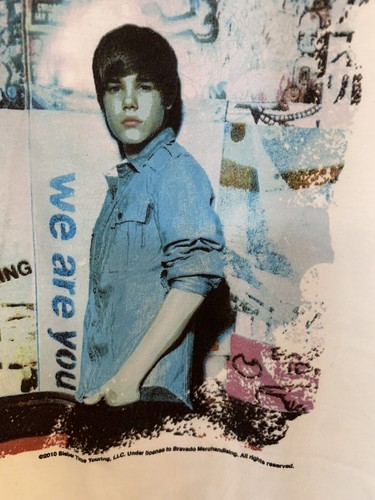 Camiseta Justin Bieber 2010 World Tour talla XS - Imagen 3 de 5