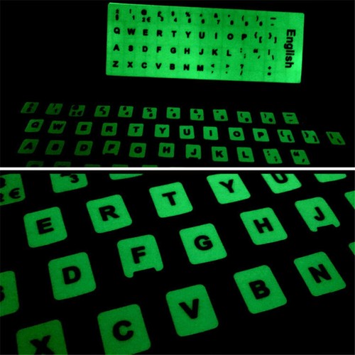 English Italian German Spanish French Hebrew Notebook Luminous Keyboard Stickers - 第 1/10 張圖片