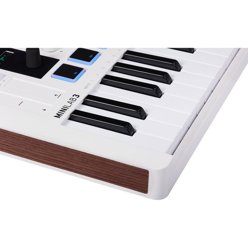 Arturia MiniLab 3 Compact MIDI Keyboard and Pad Controller (White) Bundle with 6 - Picture 9 of 9