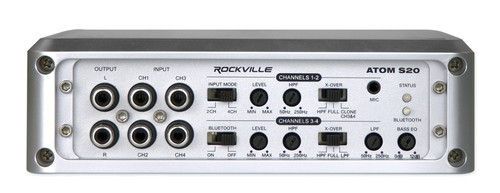 Rockville ATOM S20 Marine Bluetooth Amplifier 1600w 4 Channel/Volt Meter+PA Mic - Picture 8 of 12