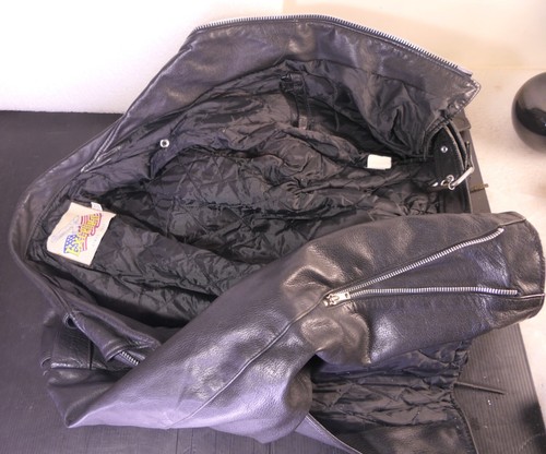 VINTAGE EXCELLED MOTORCYCLE JACKET MADE IN THE USA MENS SIZE 42 - Picture 11 of 14