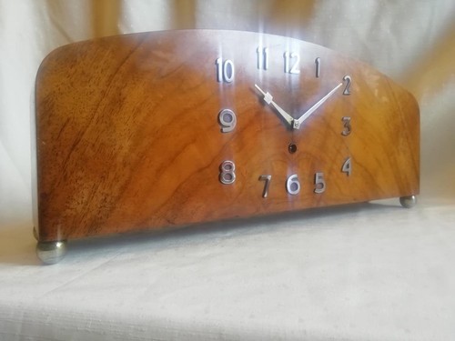 FEINE ART DECO 8 TAGE UHR DER HAMBURG AMERICAN CLOCK COMPANY um 1920 - Bild 11 von 24