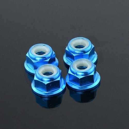4pcs CNC Metal Nut M4 Multicolor for 1/10 1/14 RC Car Truck Crawler TRX4 SCANIA - Picture 2 of 16