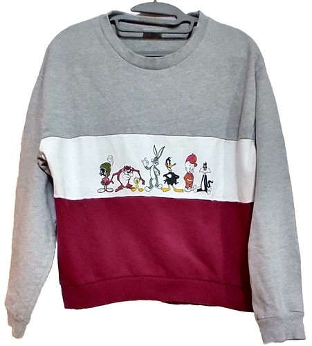 Sweatshirt Looney Tunes Sz 18 Youth Vintage Taz, Bugs & Other Cartoon Characters - Picture 7 of 12