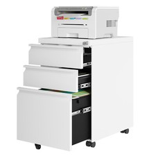 Rollcontainer Aktenschrank Büroschrank abschließbarer Schrank Container ASK03ws