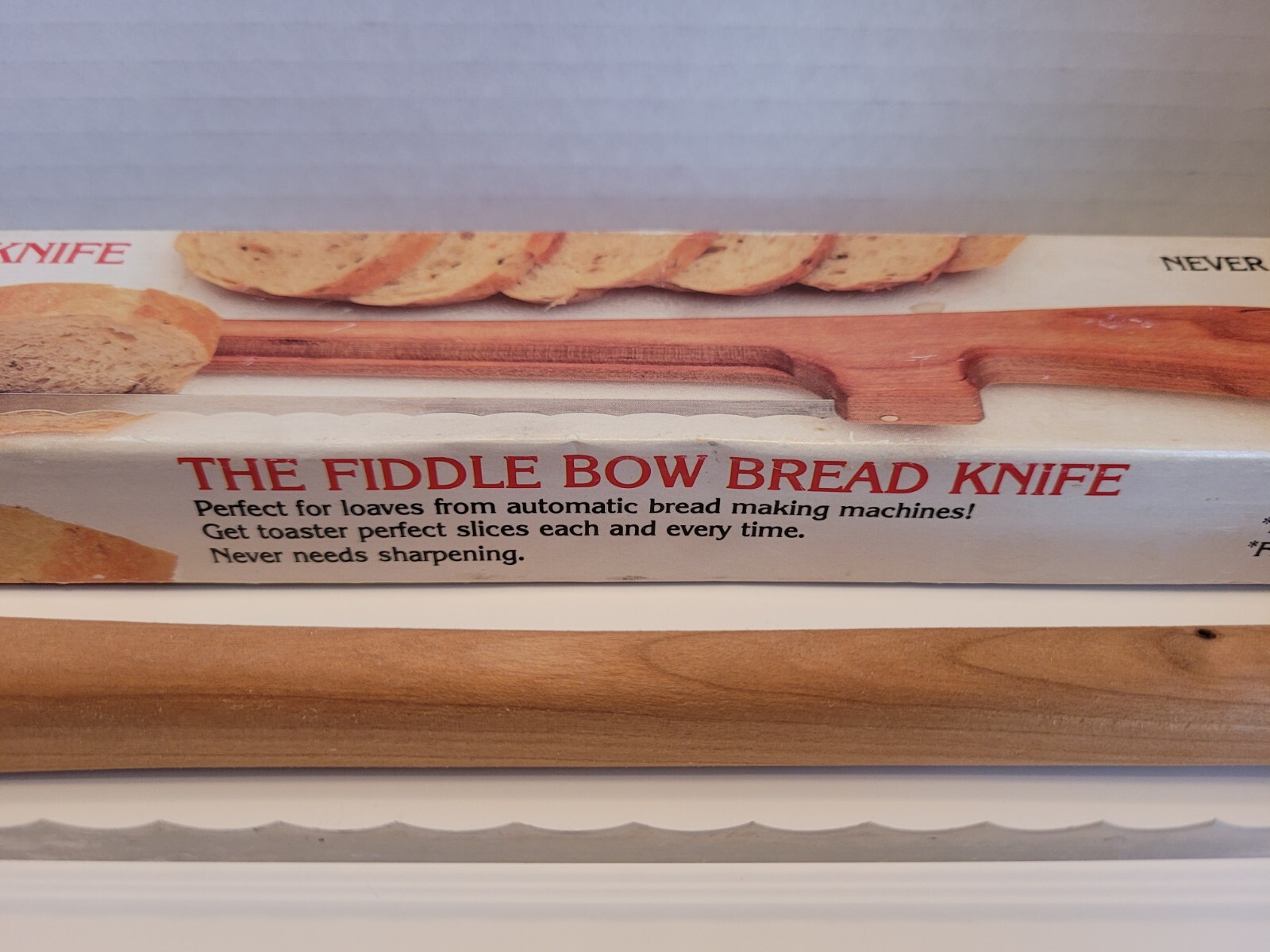 The Original Fiddle Bow Bread Knife Made In Montana USA In Box eBay