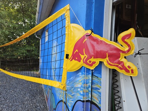 Official Red Bull Volleyball Net Portable Heavy Duty Backyard, Beach w/carry Bag - Picture 3 of 9