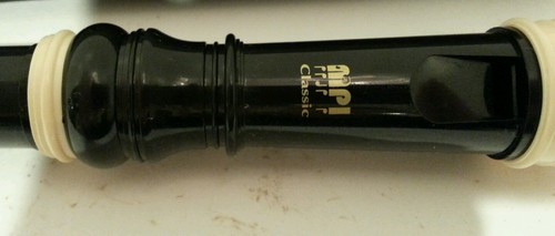 Soprano Recorder Baroque Fingering Black with case MPI #211202 Made in Korea - Picture 2 of 3