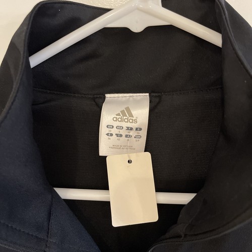 ADIDAS Women’s Small Track Jacket 3 Stripe Full Zip Black NWT - Picture 2 of 6