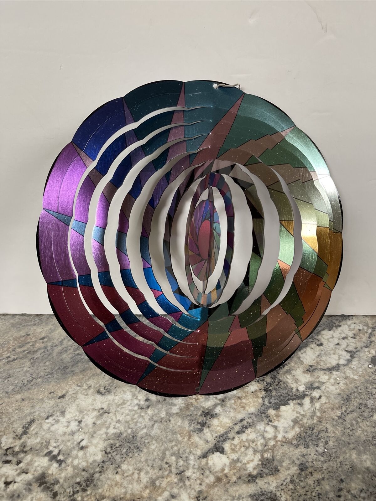 10” Stainless Steel Wind Spinner-3D Indoor Outdoor Garden Multicolor spiral
