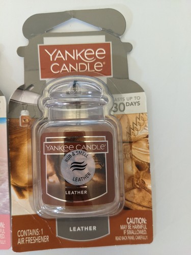 Yankee Candle Car Jar air freshener mixed lot of 3 Pink Sands, Leather, Cinnamon - Picture 5 of 10