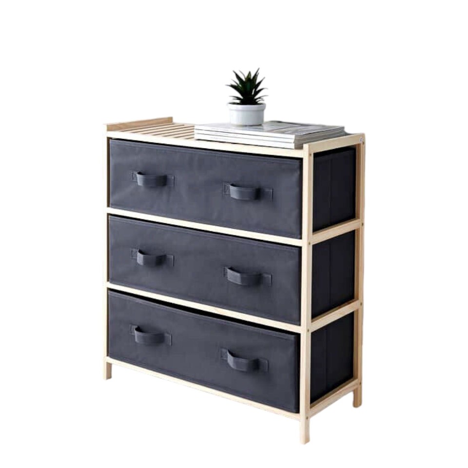 Fabulous Addis 3 Drawer Canvas Unit Elegant Storage Space to Your Home