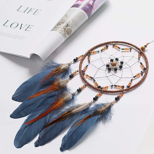 MOONFLY Dream Catcher Handmade Traditional Feather Dreamcatcher Hanging Home ... - Picture 3 of 12