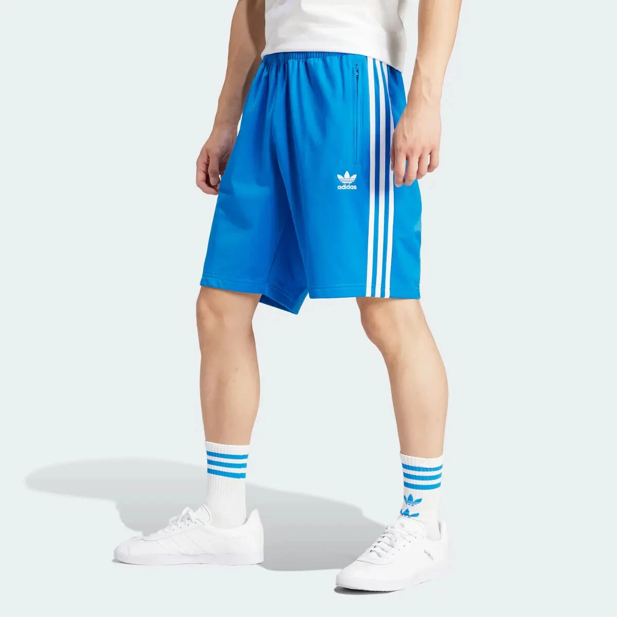 Adidas Originals Men's Firebird Trefoil Shorts Casual Summer Shorts Blue S M L